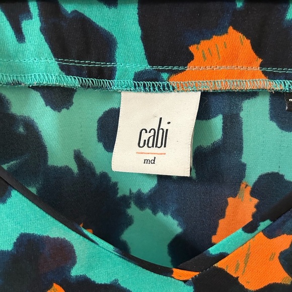 CAbi Blue and Black Oversized Boxy Blouse - Picture 3 of 5